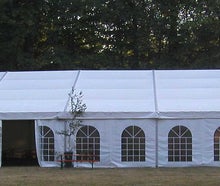 Partyzelt 20m x 30m weiß mit 50% Sprossenfenster