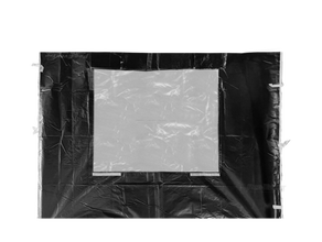 Seitenwand 3 x 2.1 m mit Fenster schwarz für Cateringzelt (schwer) mieten – Servicematerial