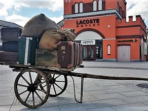 Handwagen Wagen - Marktkarren, Erntefest Dekoration