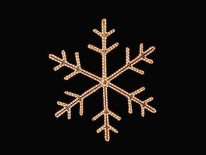 Leuchtende Eiskristalle - LED Schneeflocken - Licht Dekoration - beleuchtete Deko