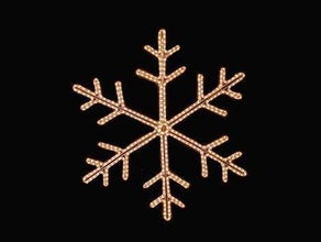 Leuchtende Eiskristalle - LED Schneeflocken - Licht Dekoration - beleuchtete Deko