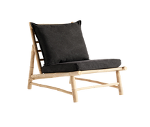 Bambus Lounge Sessel / Stuhl beige