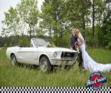 1967er Ford Mustang Cabriolet als Hochzeitsfahrzeug