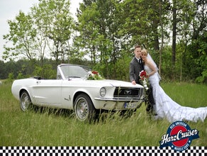 1967er Ford Mustang Cabriolet als Hochzeitsfahrzeug