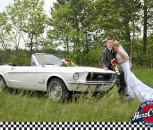 1967er Ford Mustang Cabriolet als Hochzeitsfahrzeug