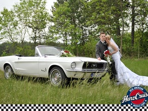 1967er Ford Mustang Cabriolet als Hochzeitsfahrzeug