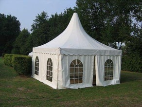 Pagodenzelt 5 x 5 m weiß, Zelt für Hochzeit