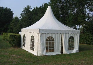 Pagodenzelt 5 x 5 m weiß, Zelt für Hochzeit