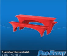 Festzeltgarniturset stretch rot