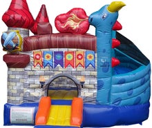 Drachenland Hüpfburg mit Rutsche mieten – Hüpfburg für Kindergeburtstag & Event