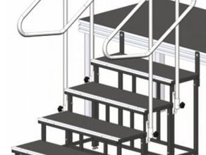 Modulare Treppe / Bühne, Höhe 60 cm / Bühnentreppe