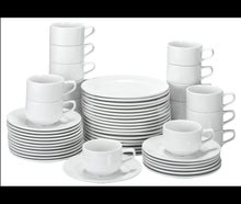 Kaffeegeschirr, Tassen, Untertassen, Kuchenteller, Kaffeelöffel, Kuchengabel