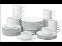 Kaffeegeschirr, Tassen, Untertassen, Kuchenteller, Kaffeelöffel, Kuchengabel