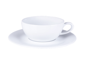 Cappuccino-/Kaffeeschalentasse mit Untertasse 0,25 l System Plus