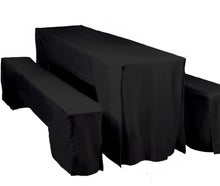 Festzeltgarnitur-Hussen für Bierzeltgarnitur 50cm Breite AMY in schwarz