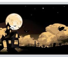 Halloween Kulissen, Bühnenbild, Kürbis, Schloss, Gruselschloss
