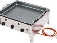 Edelstahlgasbräter / Gastrobräter / Gasbräter / Gasgrill 3-flammig