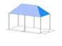 Partyzelt / Pavillion 600x300 cm (335 cm hoch) blau - hochstabiles Stahlrohrgestell mit Scherenmechanik - super schnell aufgebaut (Zelt) - Galerie - Bild 2