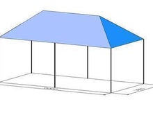 Partyzelt / Pavillion 6 x 3 m (3,35 m hoch) weiß - hochstabiles Stahlrohrgestell mit Scherenmechanik - super schnell aufgebaut (Zelt)