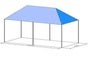Partyzelt / Pavillion 600x300 cm (335 cm hoch) blau - hochstabiles Stahlrohrgestell mit Scherenmechanik - super schnell aufgebaut (Zelt) - Galerie - Bild 2