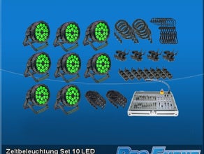 Zeltbeleuchtung Set 10 LED (je 8 Stück)