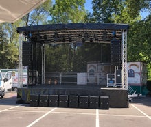 Open Air Bühne, Bühnenanhänger, Anhängerbühne, mobile Bühne, Eventbühne, Bühnentrailer