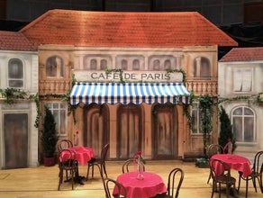 Frankreich, Café, Kulisse, Kulissenfassade, Fassade, Haus