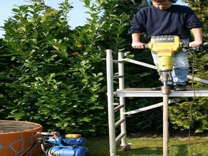 Brunnenramme, Aufbruchhammer mit Vorsatz, Elektro