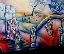 Halloween Kulisse, Schloss, Burg, Vampir, Friedhof
