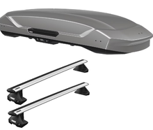 Dachbox Thule Motion 3 XXL inklusive Thule Dachtrögern, extra groß, mit 600l Volumen mieten
