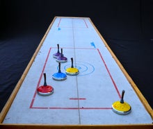 Eisstock schießen, Curlingbahn, Eisstockbahn