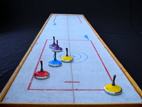 Eisstock schießen, Curlingbahn, Eisstockbahn