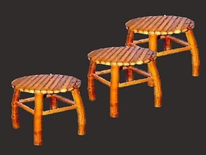Asiatische Sitzmöbel - Hocker - Stuhl - Asien - China - Japan - Sitzbank - Bambus