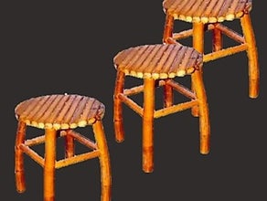 Asiatische Sitzmöbel - Hocker - Stuhl - Asien - China - Japan - Sitzbank - Bambus