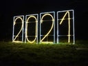 beleuchtete Zahlen - Jahreszahl - Jubiläum . Lichtdekoration - Illumination