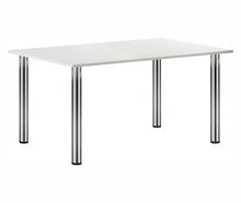 Sitztisch Genf, chrom-weiß 150 x 80 cm H 73cm / B 150cm / T 80cm