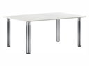 Sitztisch Genf, chrom-weiß 150 x 80 cm H 73cm / B 150cm / T 80cm