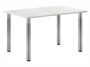 Sitztisch Genf, chrom-weiß 150 x 80 cm H 73cm / B 150cm / T 80cm