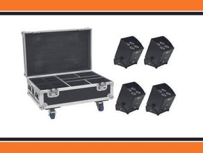 Eurolite Akku IP65 UP 4  Spot, schwarz (4er Set)