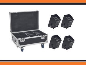 Eurolite Akku IP65 UP 4 Spot, schwarz (4er Set)