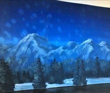 Schneelandschaft Kulisse, Berge, Schnee, Berglandschaft, Gebirge