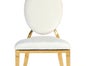 Stuhl "DUBAI", gold, weiss gepolstert - Galerie - Bild 3