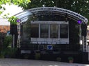 6x4m Bühne mit Prolyte Rundbogendach, transparent - Galerie - Bild 1