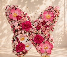 Floraler Schmetterling, Selfie Point, Fotopoint, Eventdekoration, Centerdekoration, Promotion, Messe, Branding