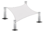 Sonnensegel SET 3,0 x 4,0 Meter mieten – Marktschirm, Großschirm, Terrassenschirm, Schattenspender - Galerie - Bild 2