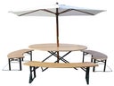 Biertischgarnitur rund 120 cm für Ihre Party
