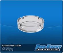 Aschenbecher Glas (je 15 Stück)