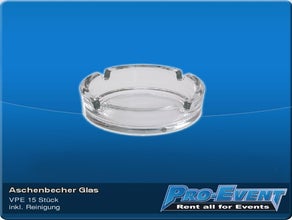 Aschenbecher Glas (je 15 Stück)