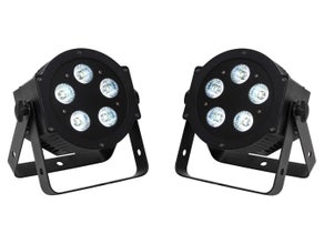 Scheinwerferset III – 2x LED Scheinwerfer mieten (HEX LED – RGBWA+UV) LED Lichtanlage Lichttechnik Licht Partybeleuchtung Scheinwerfer