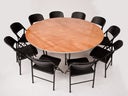 Set Banketttisch und 10x Bankettstuhl / Klappstuhl